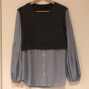 Sweater Layered Shirt